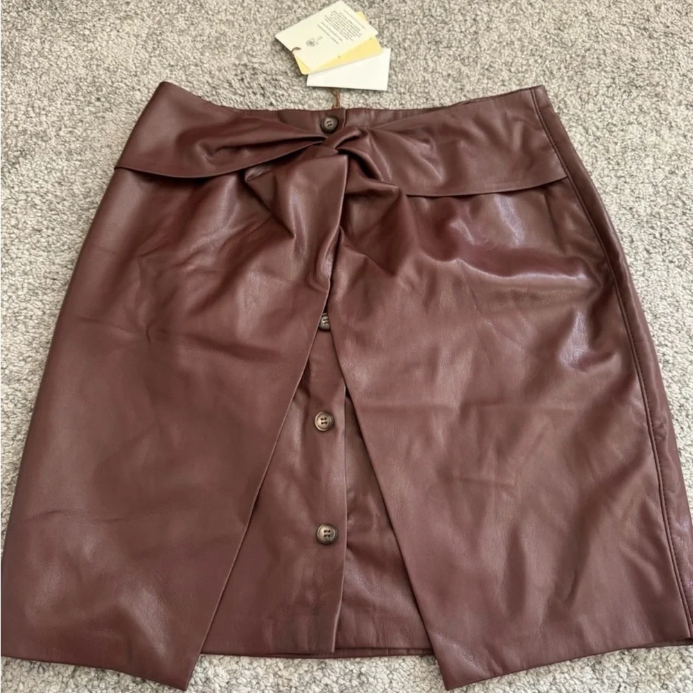 Nanushka Women's Vegan Leather Jacket Skirt set NWT - Picture 7 of 9